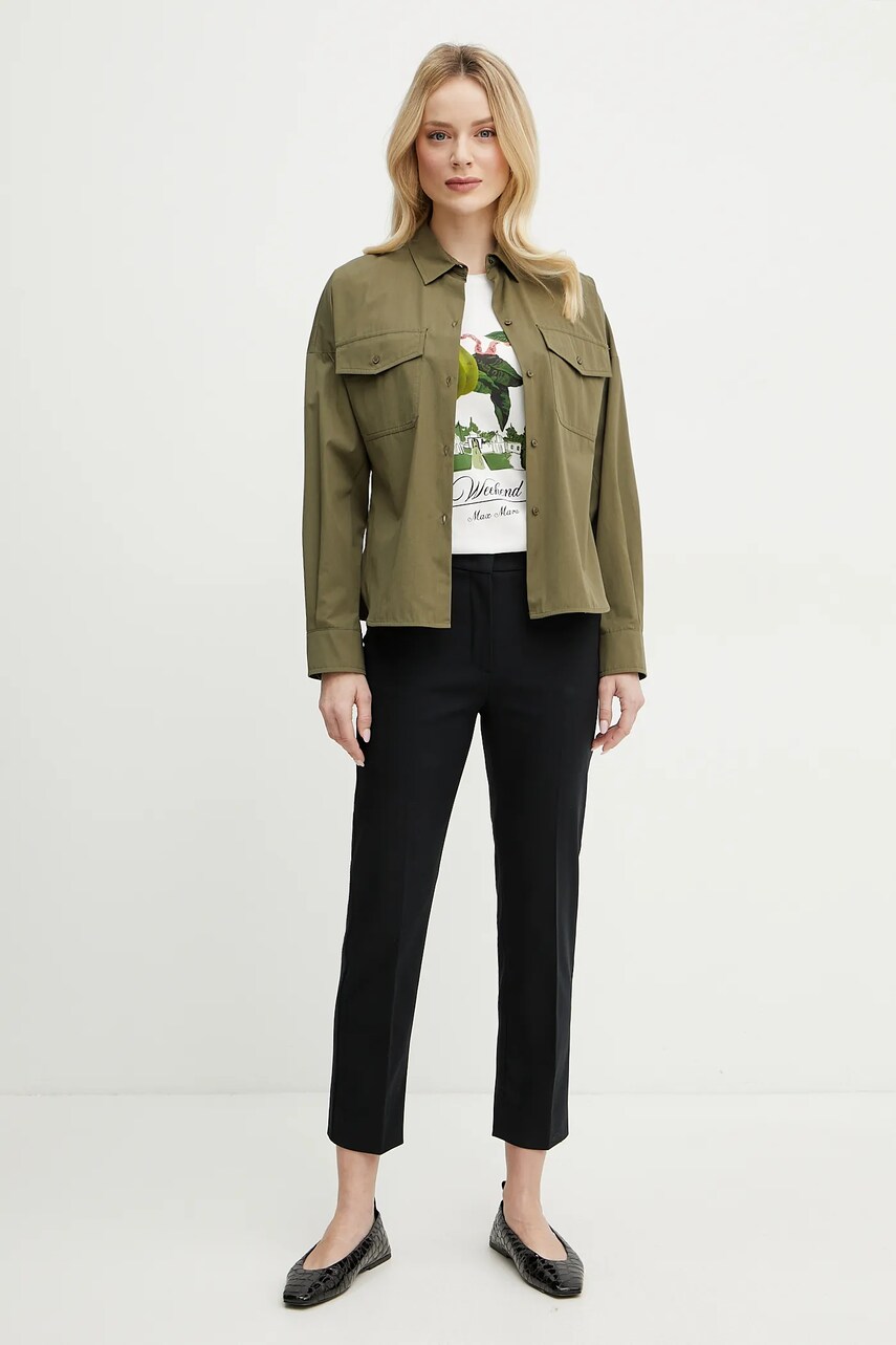 Бавовняна футболка Weekend Max Mara жіноча колір білий 2515971052600