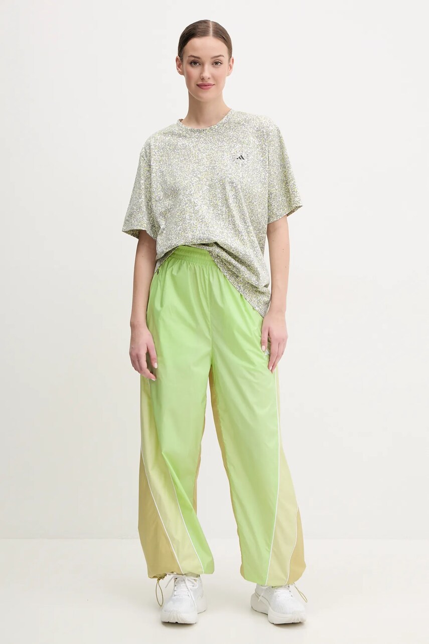 Бавовняна футболка adidas by Stella McCartney жіноча колір сірий JD7952