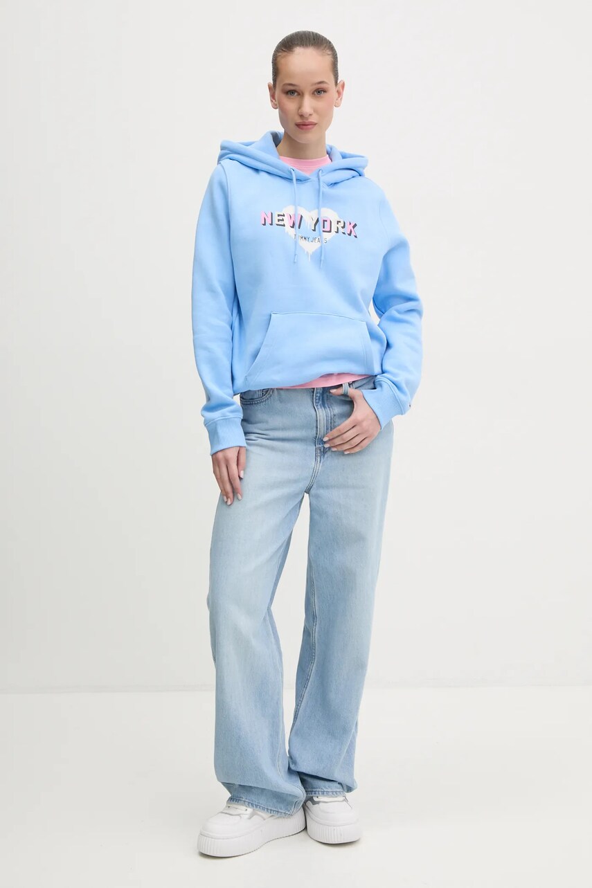 Бавовняна футболка Tommy Jeans жіноча колір рожевий DW0DW21768