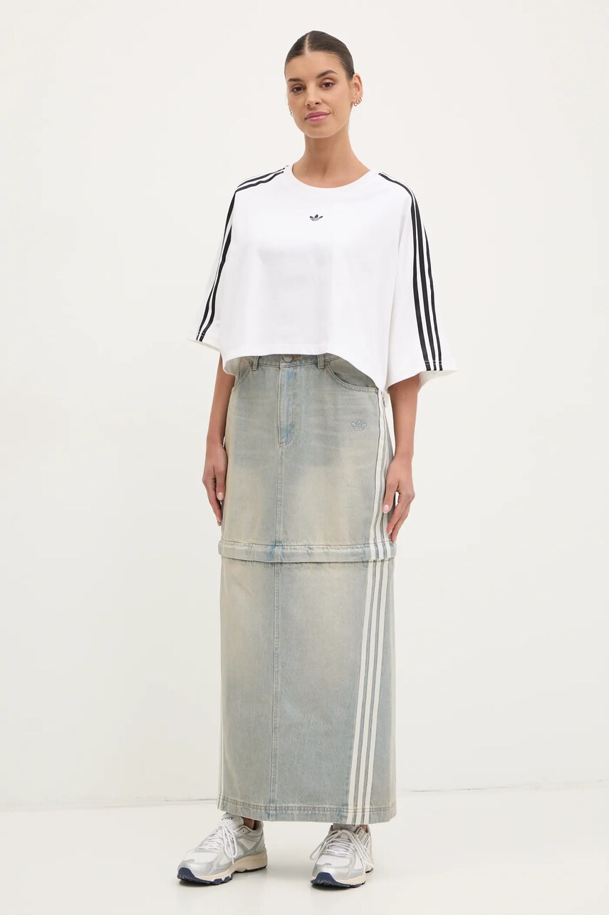 Бавовняна футболка adidas Originals BOXY TEE жіноча колір білий JY8886