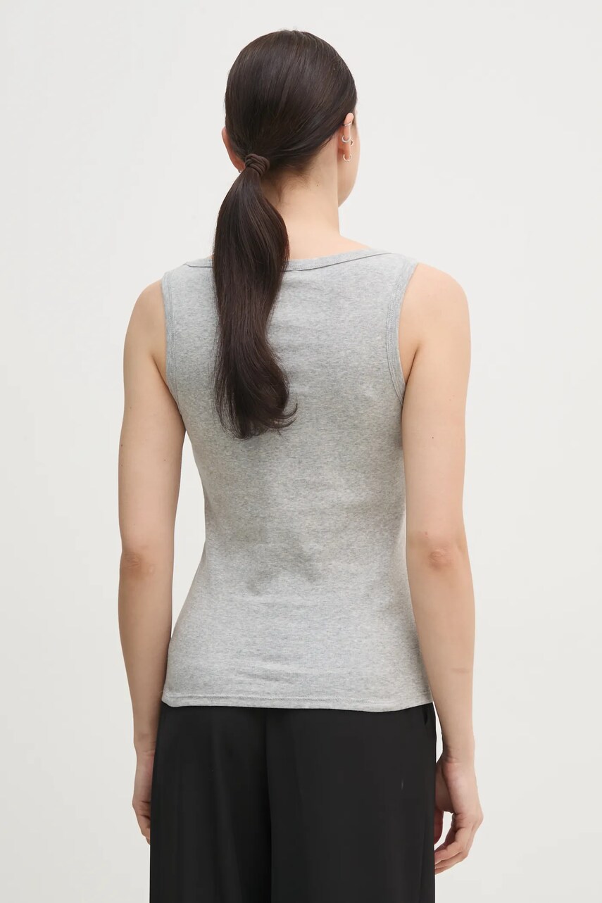 Бавовняний топ United Colors of Benetton колір сірий 3GA2DH010