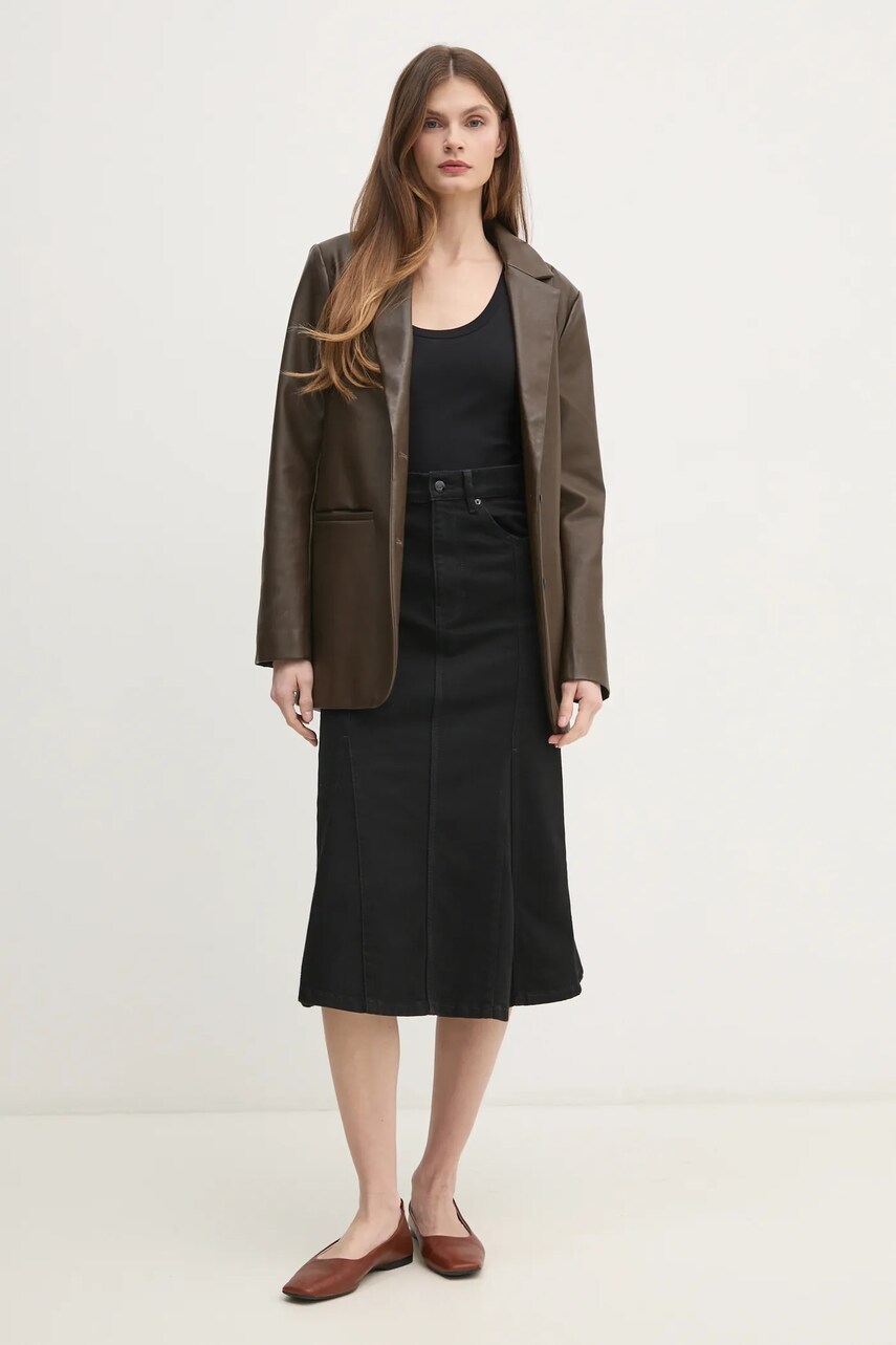Бавовняний топ United Colors of Benetton колір чорний 3GA2DH010