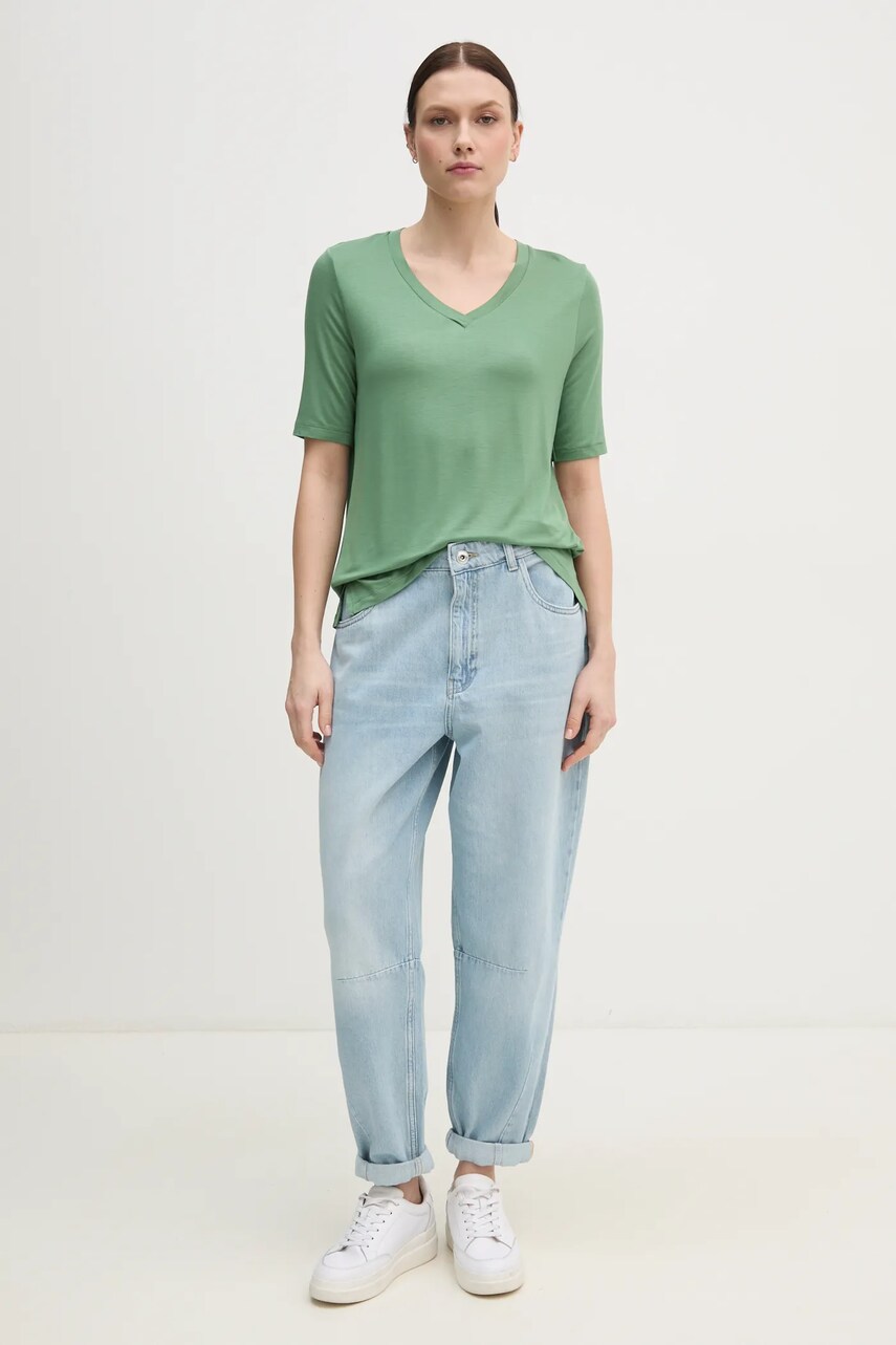 Футболка United Colors of Benetton жіноча колір зелений 3Z12D401G