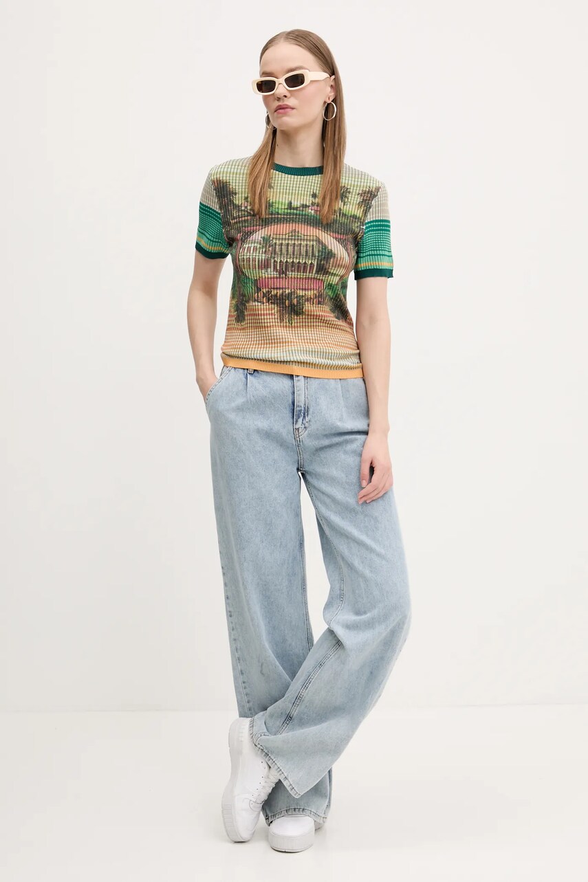 Футболка Desigual AFRICA жіноча колір зелений 25SWTKA5