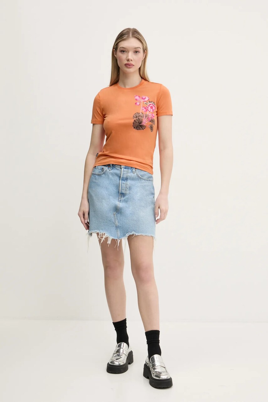 Футболка Desigual BOTANICAL LA жіноча колір помаранчевий 25SWTK48