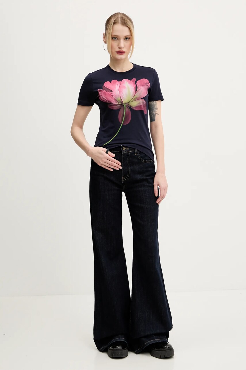 Футболка Desigual PLATA жіноча колір синій 25SWTK24