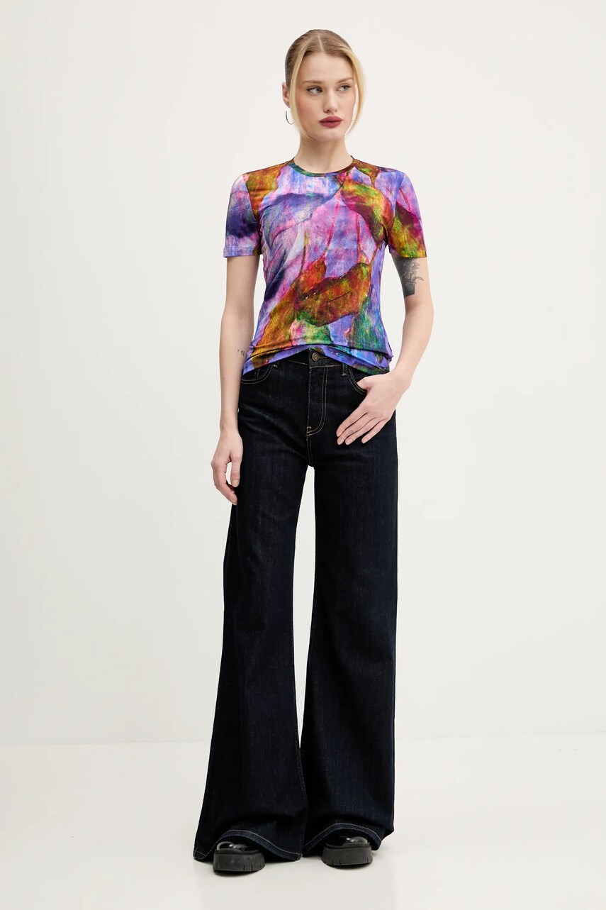 Футболка Desigual YELLOWSTONE жіноча колір фіолетовий 25SWTK89
