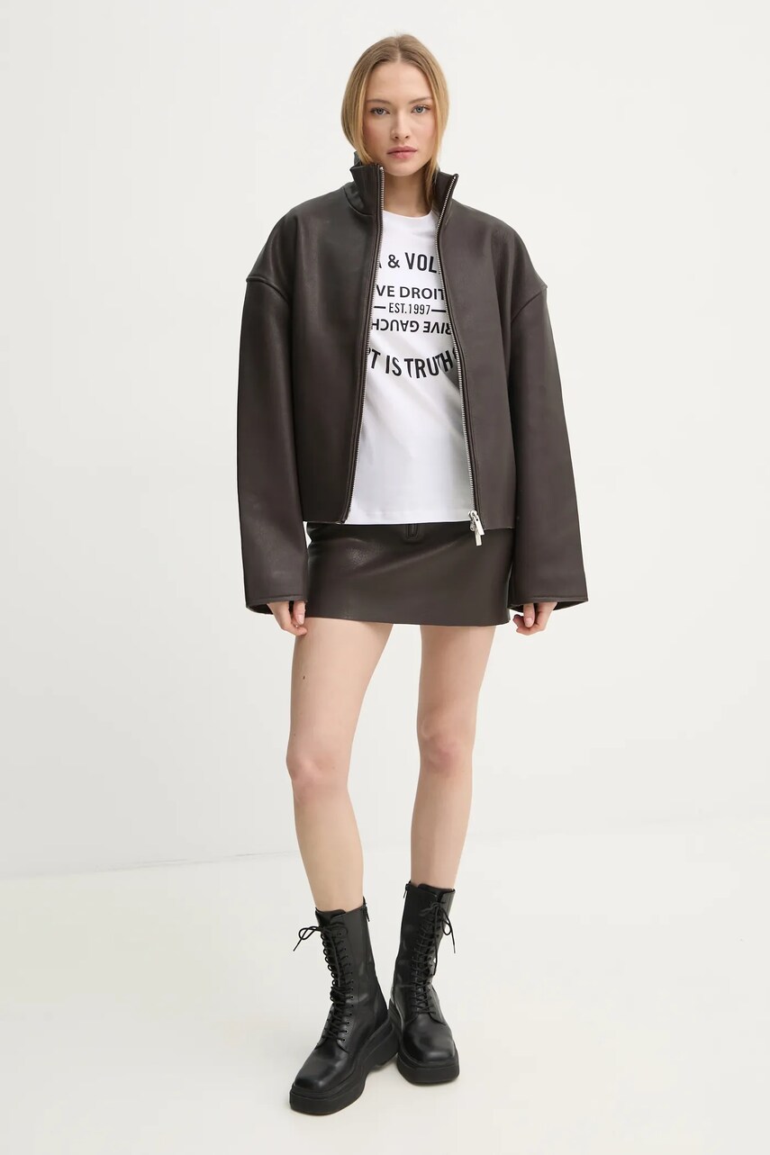 Бавовняна футболка ZADIG&VOLTAIRE жіноча колір білий JWTS02769