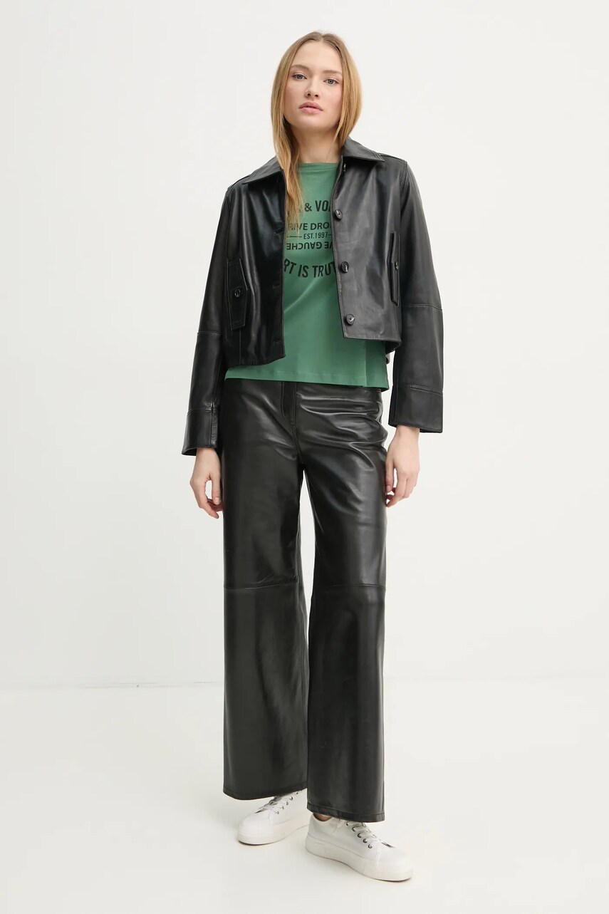 Бавовняна футболка ZADIG&VOLTAIRE жіноча колір зелений JWTS02769