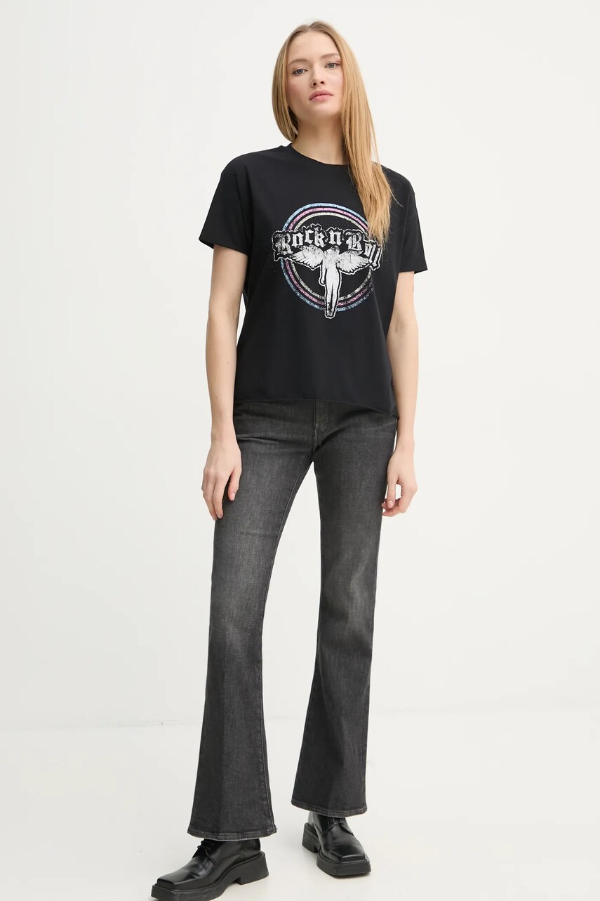 Бавовняна футболка ZADIG&VOLTAIRE жіноча колір чорний JWTS02778