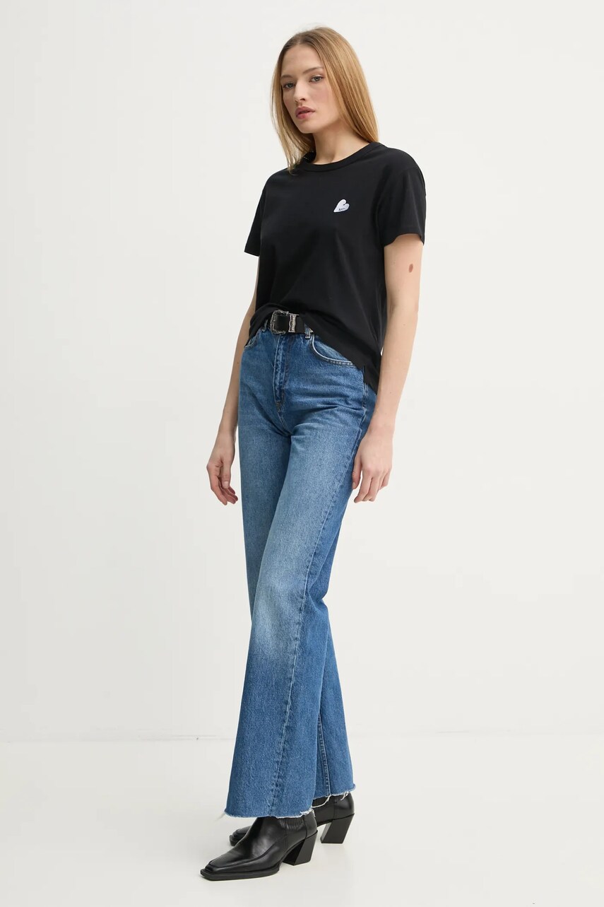 Бавовняна футболка ZADIG&VOLTAIRE жіноча колір чорний JWTS02781