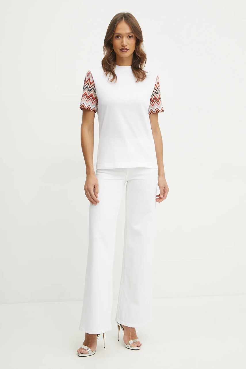 Футболка Missoni жіноча колір білий DS25SL01.BJ00N7