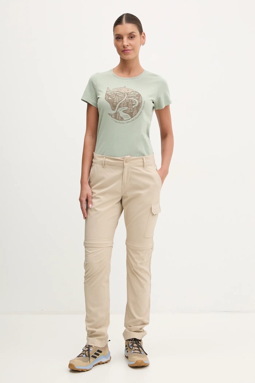 Футболка Fjallraven Arctic Fox жіноча колір зелений F89849