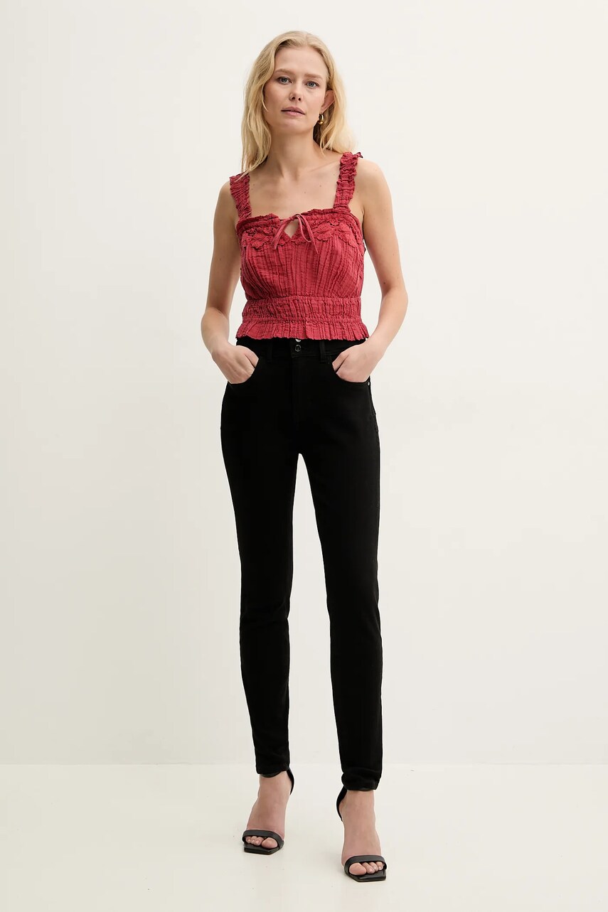 Блузка Guess REYA жіноча колір червоний з аплікацією W5GH0U WE340