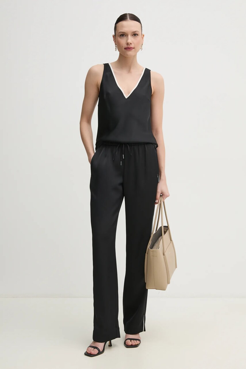 Топ Calvin Klein жіноча колір чорний однотонна K20K208185