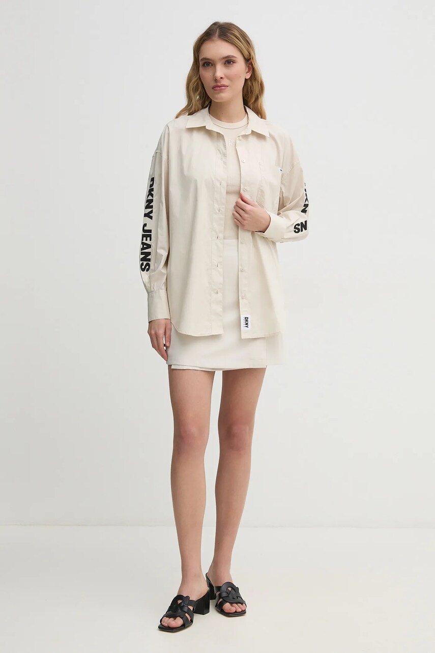 Топ Dkny колір бежевий DJ5T1413