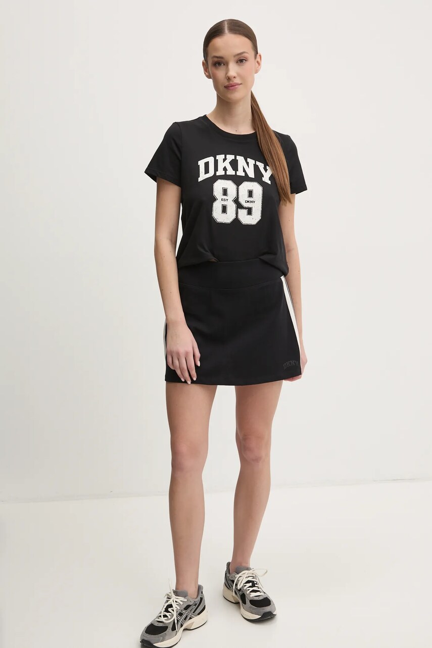 Бавовняна футболка Dkny жіноча колір чорний DP5T1228