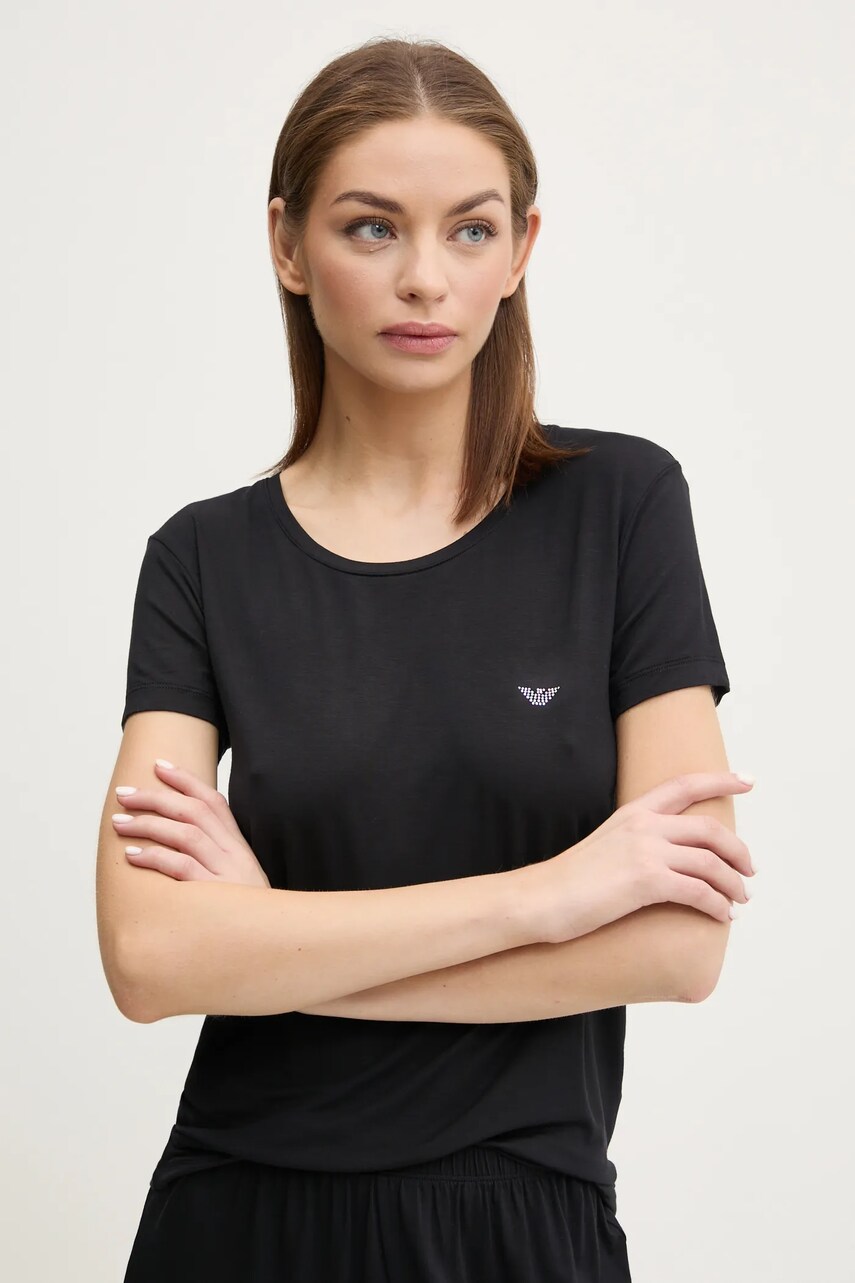 Футболка Emporio Armani Underwear жіноча колір чорний EW000408 AF10889