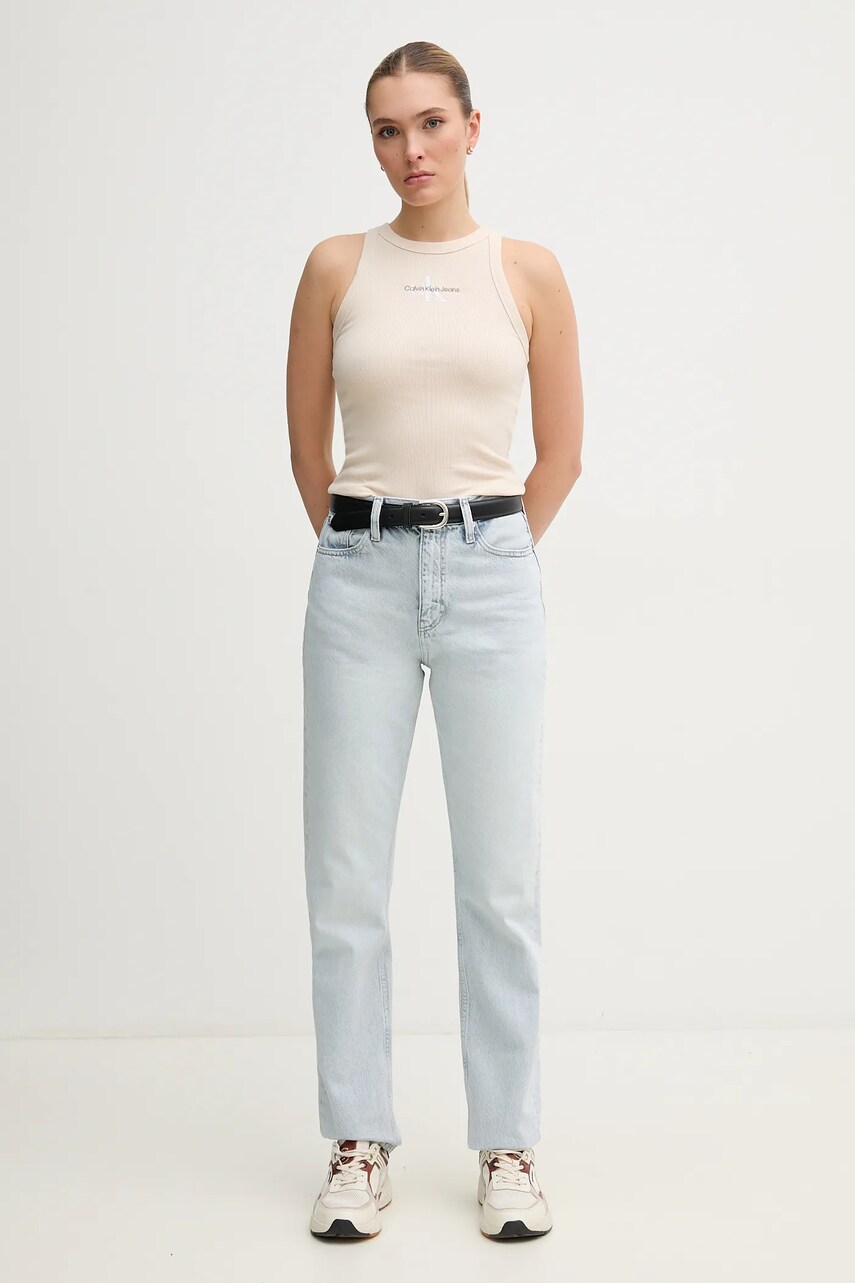 Топ Calvin Klein Jeans жіночий колір бежевий J20J225301