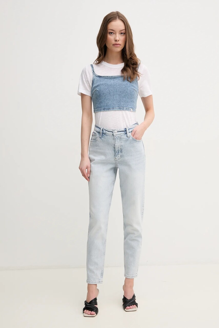 Джинсовий топ Calvin Klein Jeans жіноча однотонна J20J225515