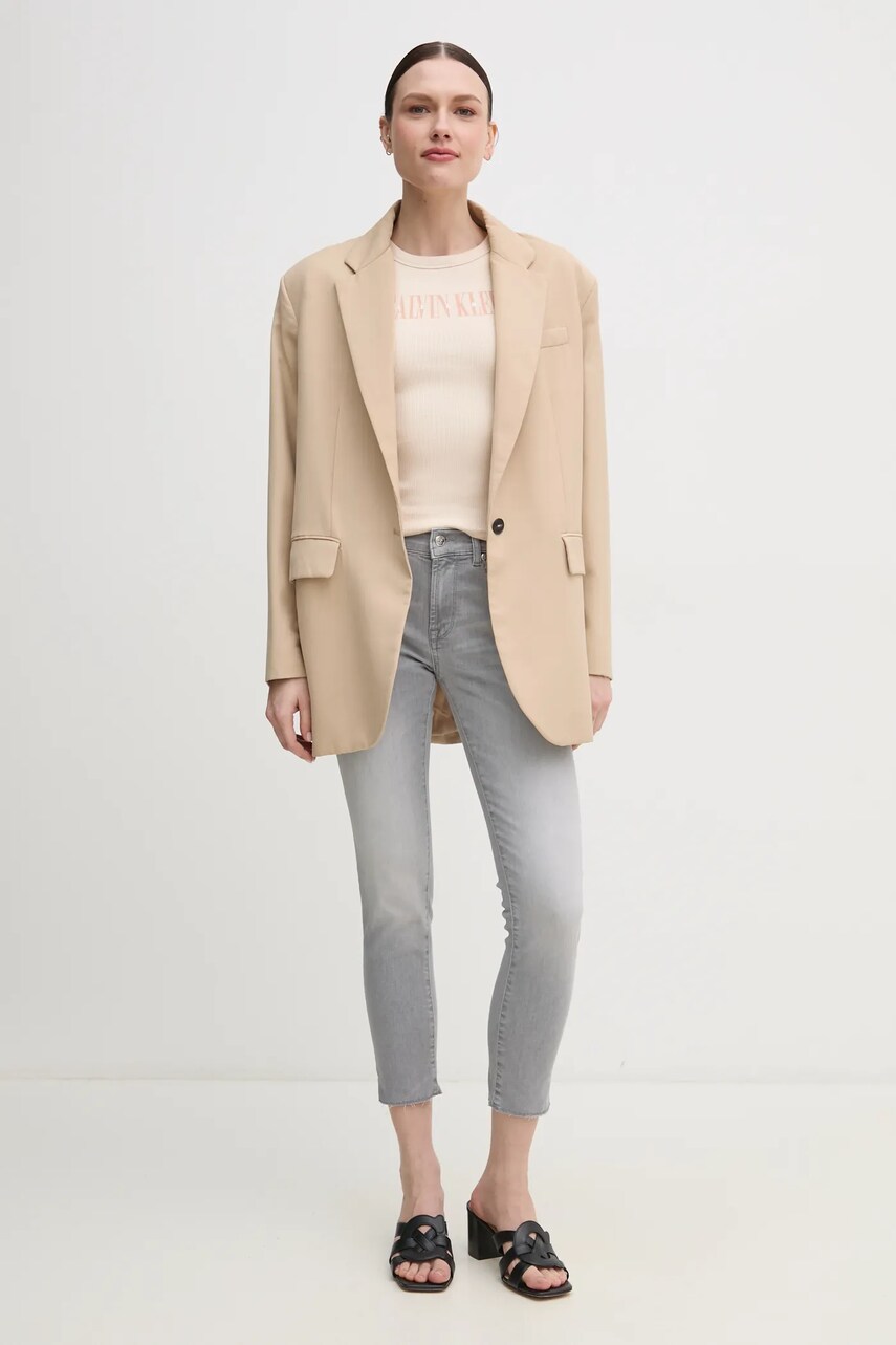 Топ Calvin Klein Jeans колір бежевий J20J225520