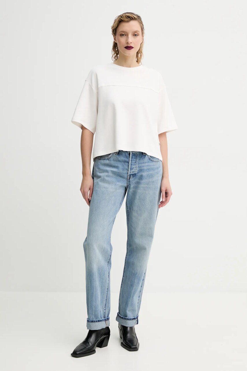 Бавовняна футболка G-Star Raw жіноча колір білий D26419-C812