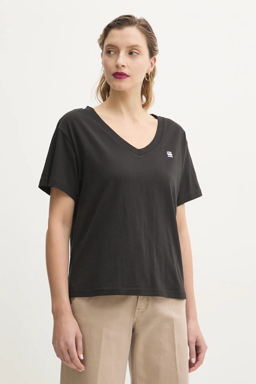 Бавовняна футболка G-Star Raw жіноча колір чорний D26067-D601