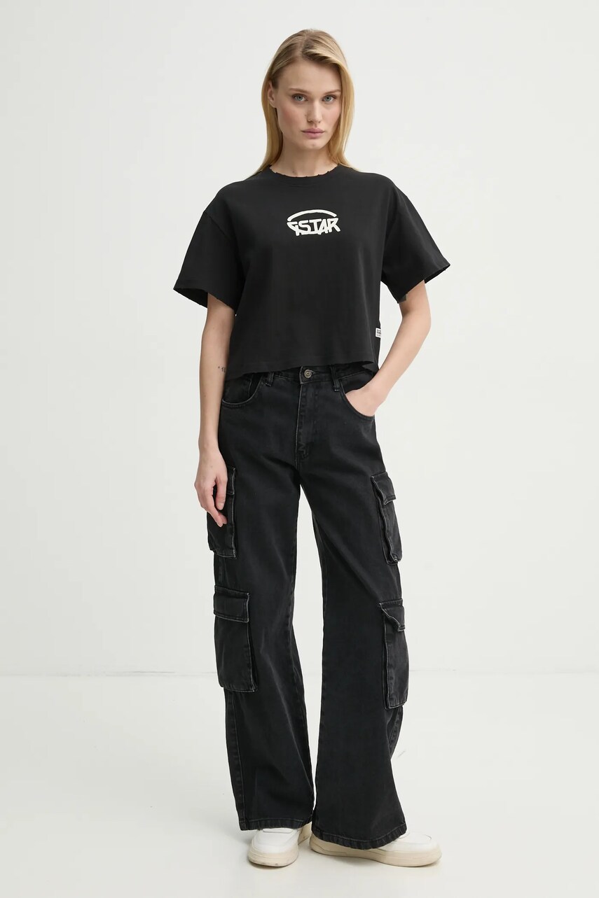 Бавовняна футболка G-Star Raw жіноча колір чорний D26239-C336