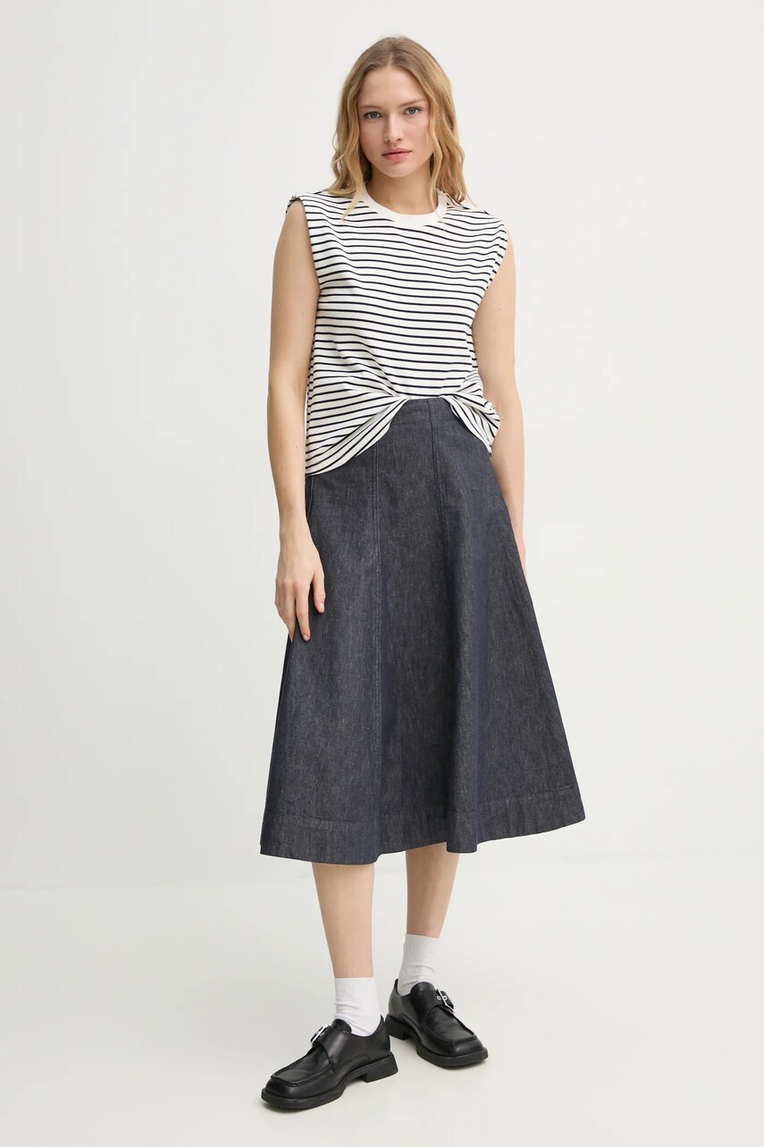 Бавовняний топ G-Star Raw колір бежевий D26073-D979