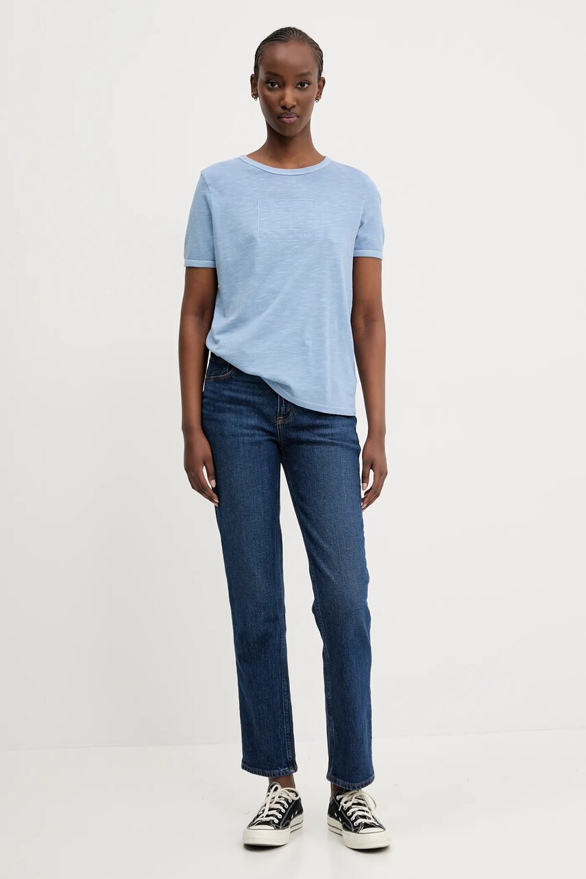 Бавовняна футболка Tommy Jeans жіноча  DW0DW20366