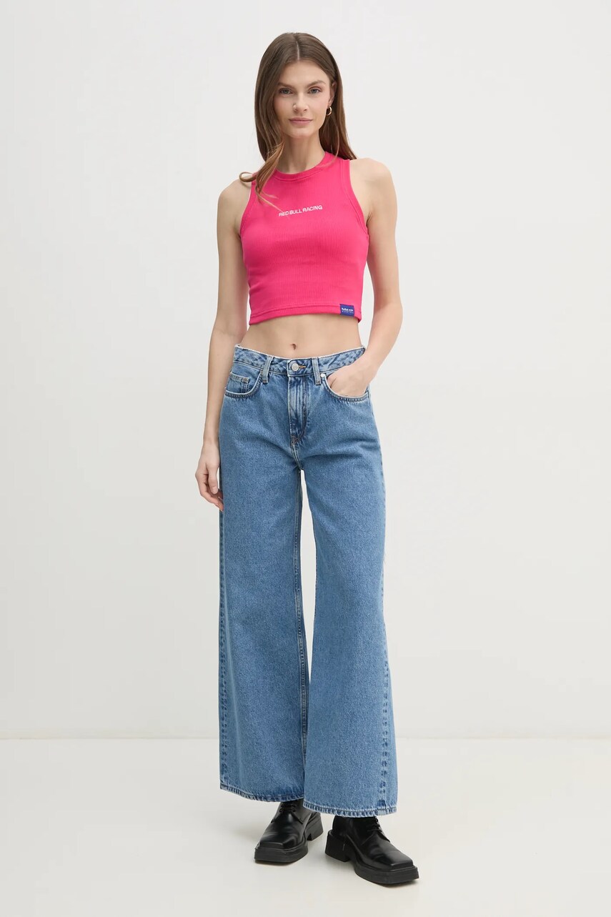 Топ Red Bull Racing x Pepe Jeans LOGO CROP TANK жіночий колір рожевий RL500002