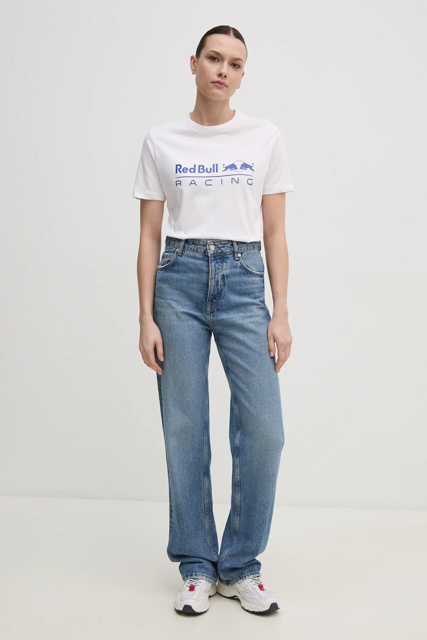 Бавовняна футболка Red Bull Racing x Pepe Jeans STANDARD FIT TEE жіноча колір білий RL500004
