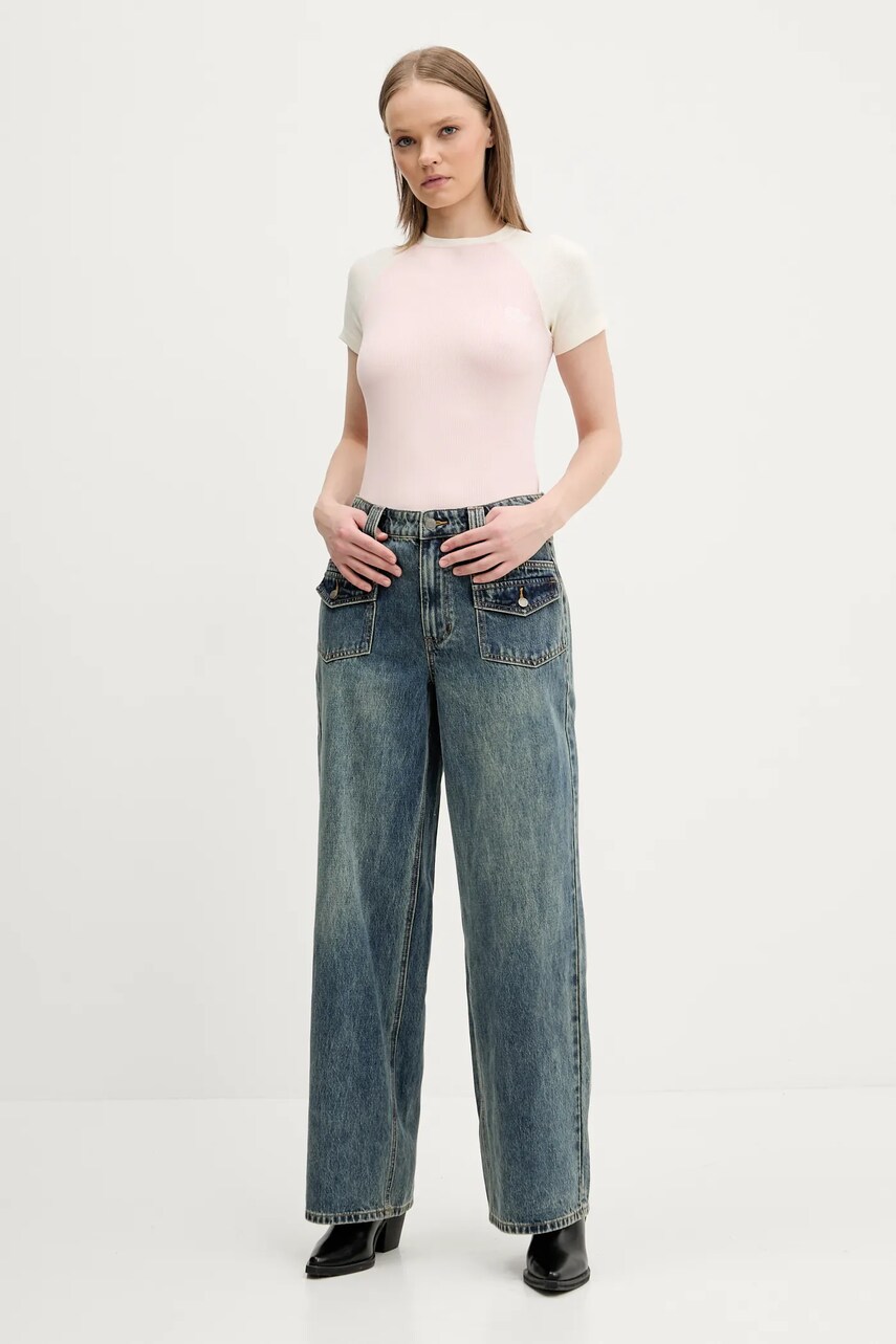 Футболка Guess Jeans жіноча колір рожевий W5GP61 KA0H1