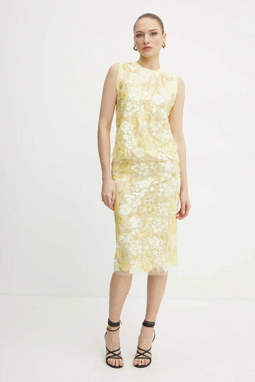 Блузка Ermanno Scervino жіноча колір жовтий з аплікацією 56TL017EZ0
