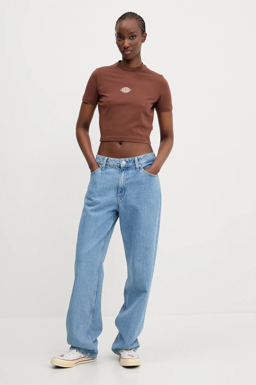 Футболка Dickies жіноча колір коричневий DK0A4XPOK471