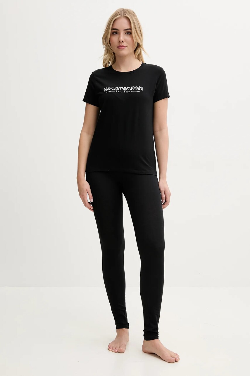 Футболка лаунж Emporio Armani Underwear жіноча колір чорний EW000408 AF10881