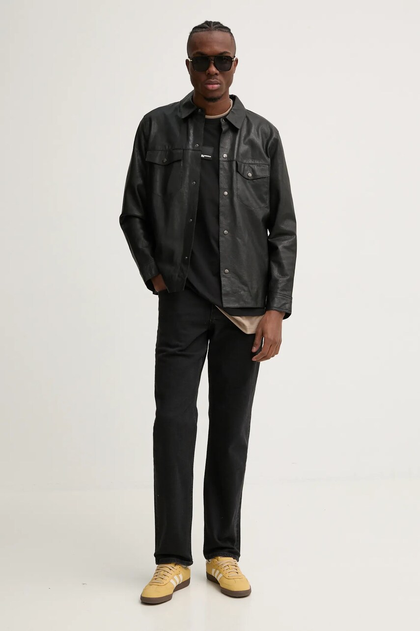 Бавовняна футболка Karl Lagerfeld Jeans чоловіча колір чорний з аплікацією A1M17051
