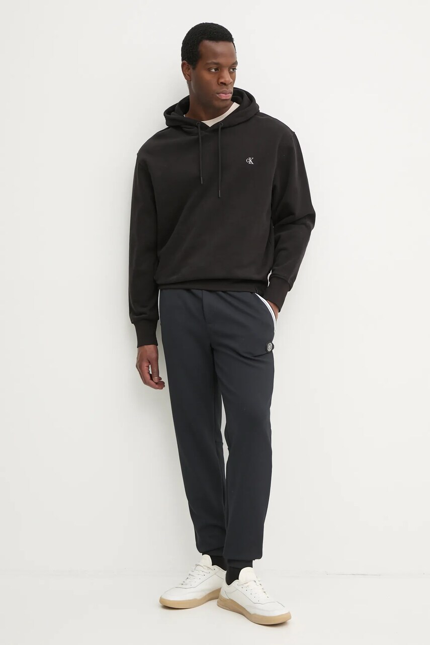 Бавовняна футболка Calvin Klein Jeans чоловіча колір бежевий з принтом J30J327077