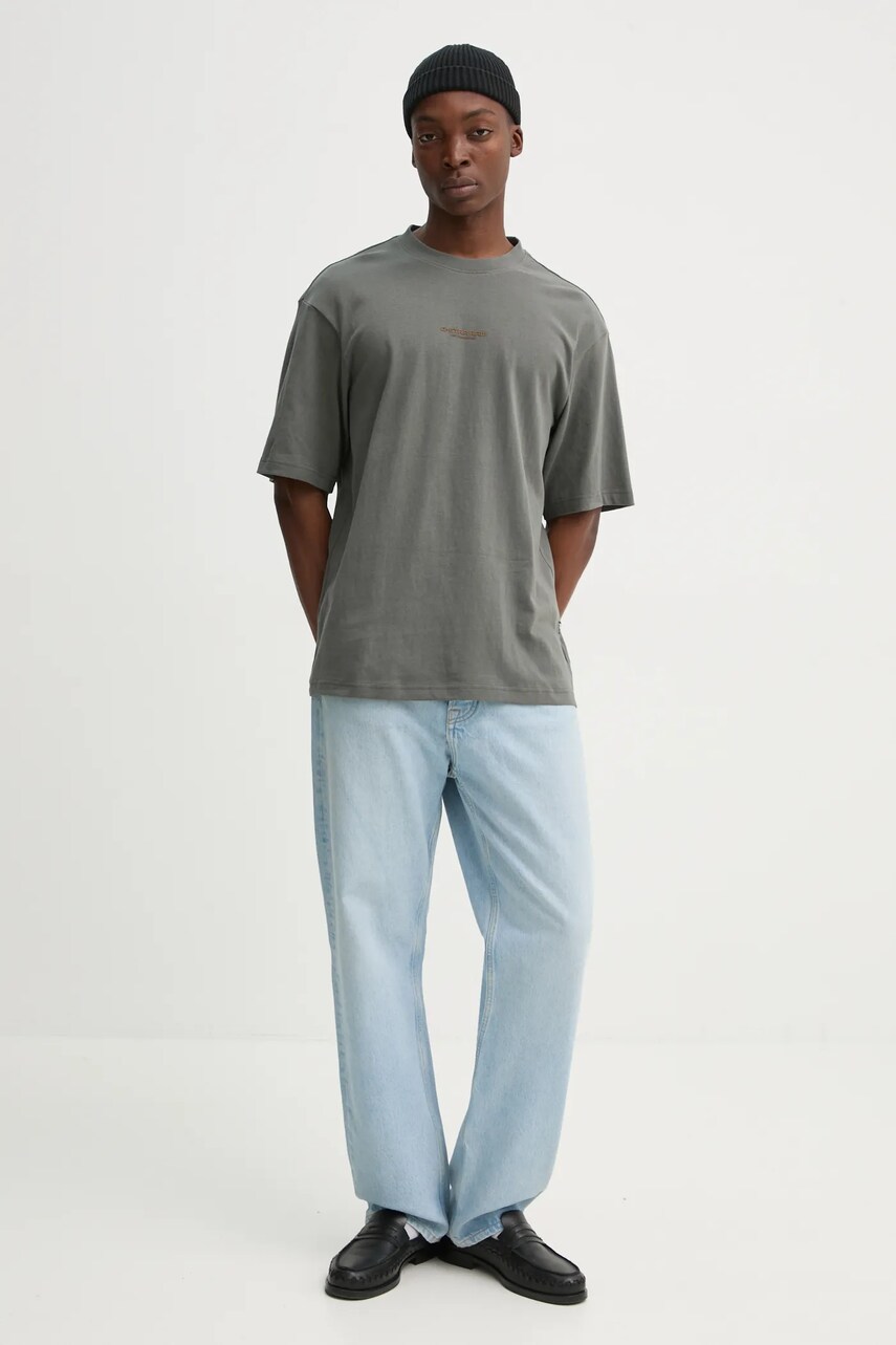 Футболка G-Star Raw чоловіча колір сірий з принтом D25154-C336
