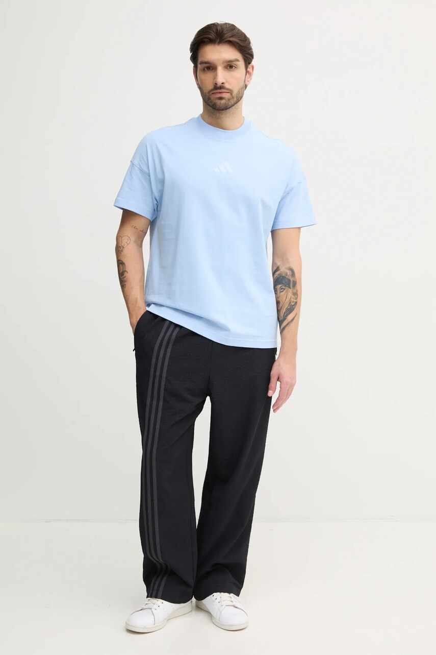 Бавовняна футболка adidas ALL SZN чоловіча однотонна JI6404