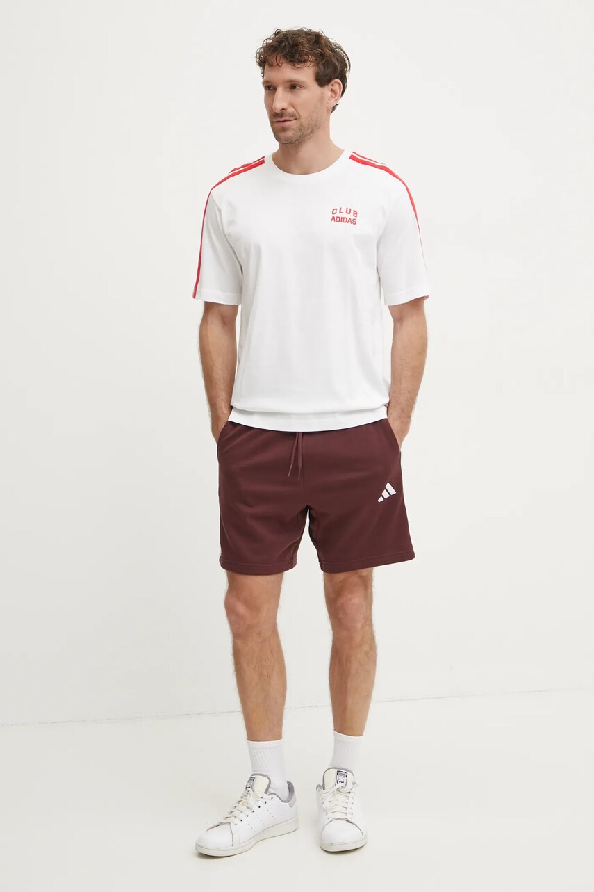 Бавовняна футболка adidas M C COLLE Collegiate чоловіча колір білий з аплікацією JJ1606