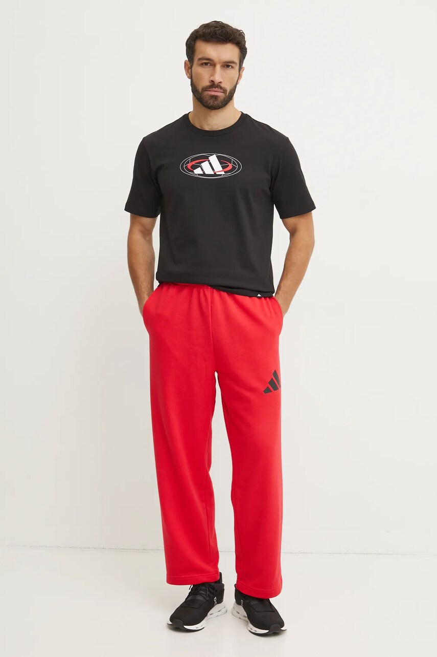Бавовняна футболка adidas M C HOT CB T чоловіча колір чорний з принтом JI6783