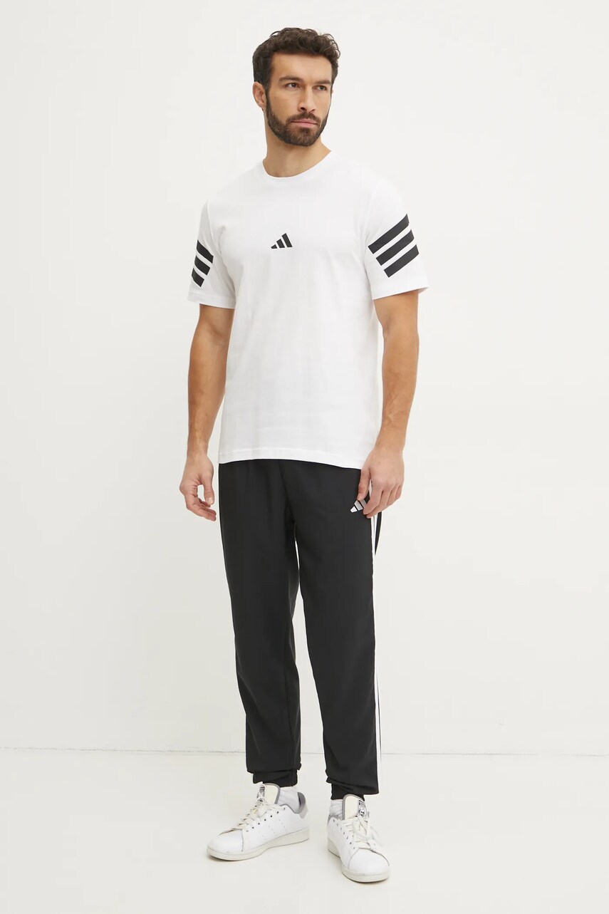 Бавовняна футболка adidas Future Icons чоловіча колір білий однотонна JD4880