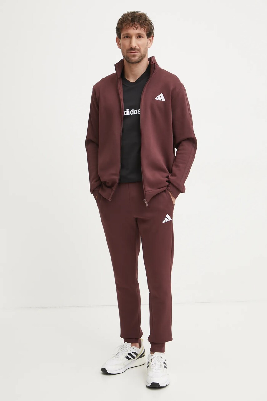 Бавовняна футболка adidas Essentials Linear чоловіча колір чорний з принтом JE8993