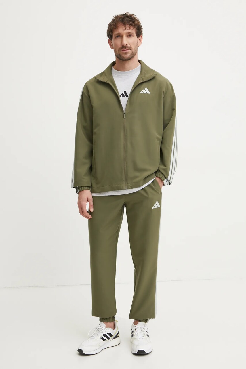 Бавовняна футболка adidas Essential чоловіча колір сірий меланж JF1100