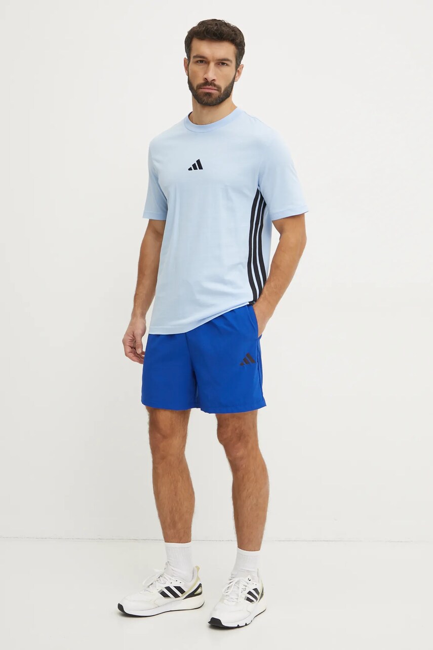 Бавовняна футболка adidas Essentials чоловіча візерунок JE6397