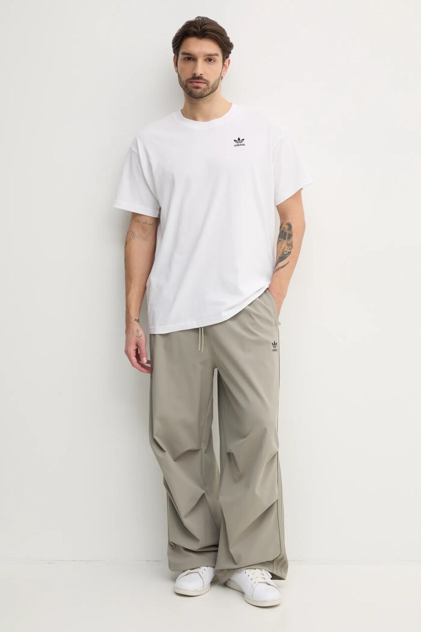 Бавовняна футболка adidas Originals Essential чоловіча колір білий однотонна JD0373