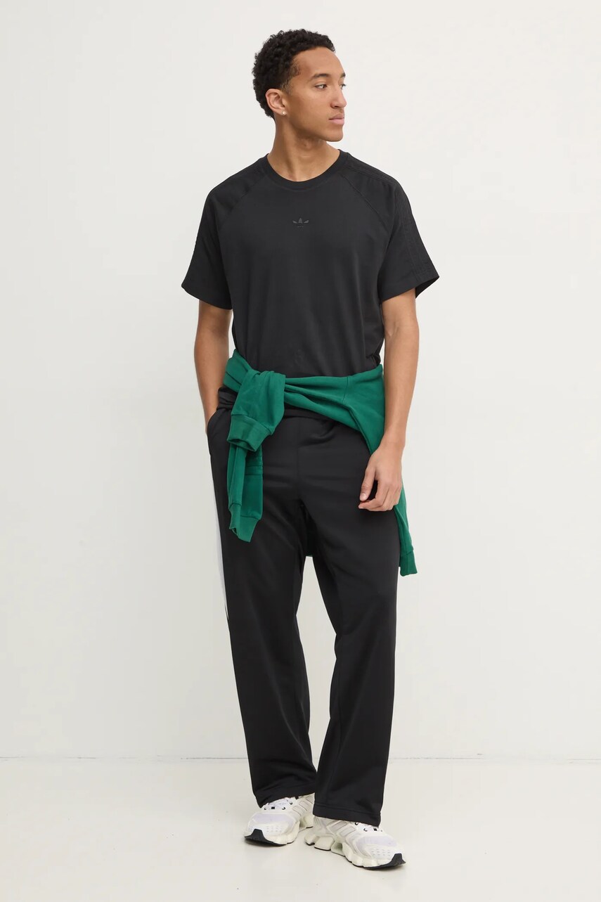 Бавовняна футболка adidas Originals Essential чоловіча колір чорний однотонна JC9570