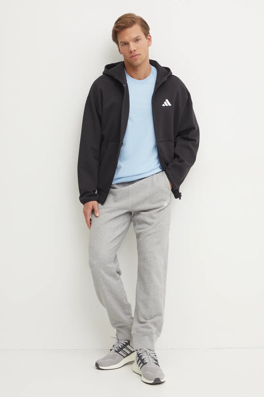 Бавовняна футболка adidas Originals Trefoil чоловіча однотонна JN0236