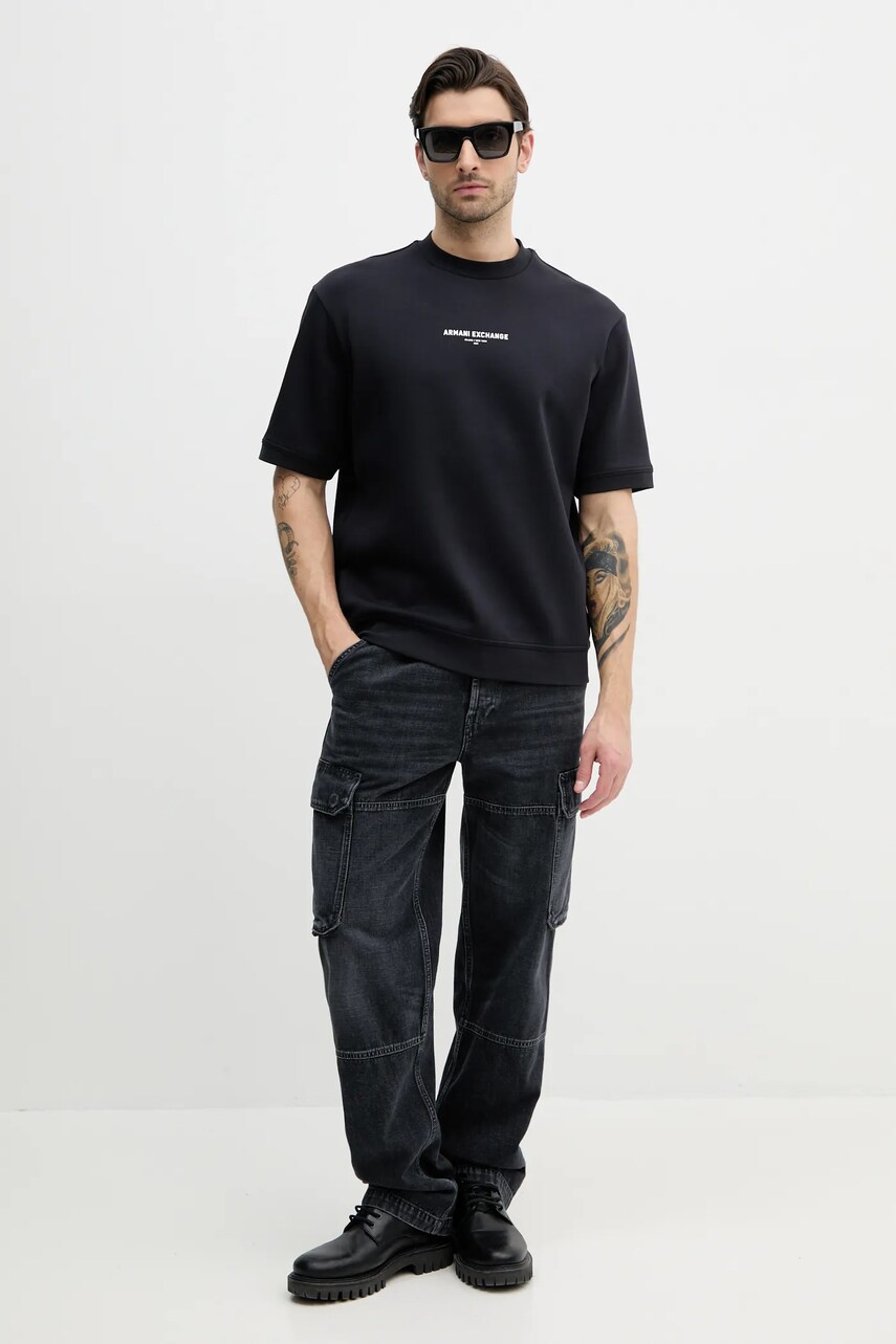 Футболка Armani Exchange чоловіча колір синій з принтом XM000290 AF10818
